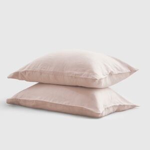 NWT QUINCE European Linen Sham Set King Soft Blush 3706